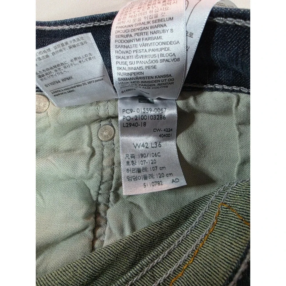 Levis 559 Relaxed Straight Jeans Mens 42x36 Blue Denim Pants 05559-0667